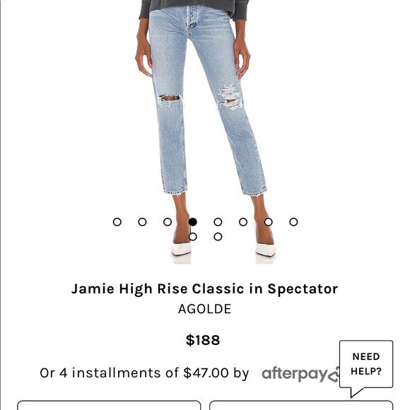 Only worn once Agolde Jaime high rise classic in Spector size 28 - Picture 7 of 7